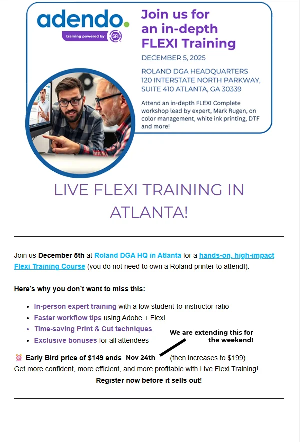 Flexi Training in Atlanta Dec 5. Only a Few Seats Left!